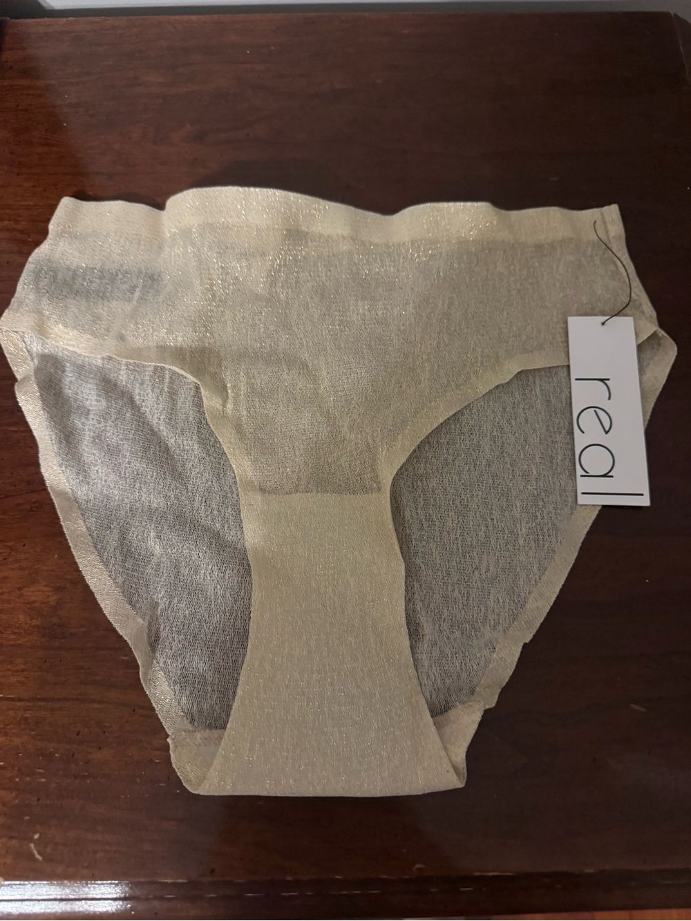 Real Women's Seamless Gold Shimmer Panties
